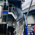 千葉県市川市軒下階段テント